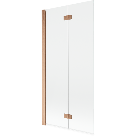 Mexen Mist pare-douche à 2 volets gauche 90 x 150 cm, transparent, cuivre brossé - 8A9-090-002-65-00-L