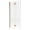 Mexen Mist paroi de douche à 2 battants gauche 90 x 150 cm, transparent, cuivre brossé - 8A9-090-002-65-00-L