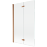Mexen Mist paroi de douche 2 volets gauche 110 x 150 cm, transparent, cuivre brossé - 8A9-110-002-65-00-L
