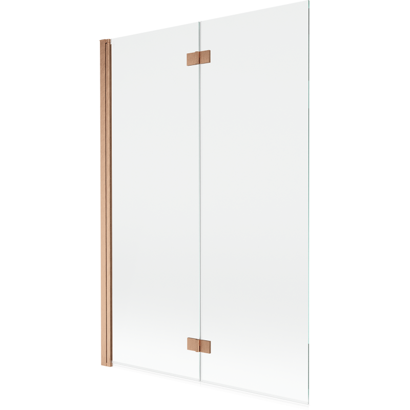Paroi de douche à deux volets gauche 120 x 150 cm, transparent, cuivre brossé - 8A9-120-002-65-00-L