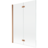 Mexen Mist paroi de baignoire à 2 panneaux, côté gauche 120 x 150 cm, transparent, cuivre brossé - 8A9-120-002-65-00-L