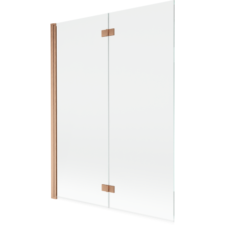 Mexen Mist paroi de douche à 2 volets gauche 130 x 150 cm, transparent, cuivre brossé - 8A9-130-002-65-00-L
