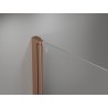 Mexen Mist paroi de douche 2 volets gauche 140 x 150 cm, transparent, cuivre brossé - 8A9-140-002-65-00-L