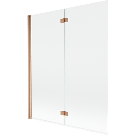 Mexen Mist paroi de douche à 2 battants gauche 140 x 150 cm, transparent, cuivre brossé - 8A9-140-002-65-00-L