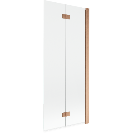 Mexen Mist paroi de douche 2 volets droit 80 x 150 cm, transparent, cuivre brossé - 8A9-080-002-65-00-P