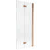 Mexen Mist paravent de baignoire à 2 battants droit 80 x 150 cm, transparent, cuivre brossé - 8A9-080-002-65-00-P
