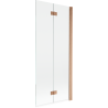 Mexen Mist paroi de douche 2 volets droit 80 x 150 cm, transparent, cuivre brossé - 8A9-080-002-65-00-P