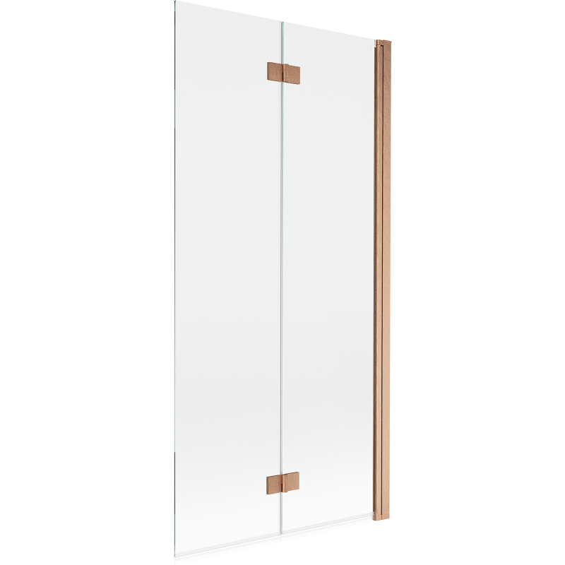 Mexen Mist paroi de douche 2 volets droite 90 x 150 cm, transparent, cuivre brossé - 8A9-090-002-65-00-P