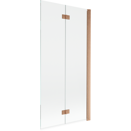 Mexen Mist paroi de douche 2 volets droite 90 x 150 cm, transparent, cuivre brossé - 8A9-090-002-65-00-P
