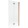 Mexen Mist paroi de douche 2 volets droite 90 x 150 cm, transparent, cuivre brossé - 8A9-090-002-65-00-P