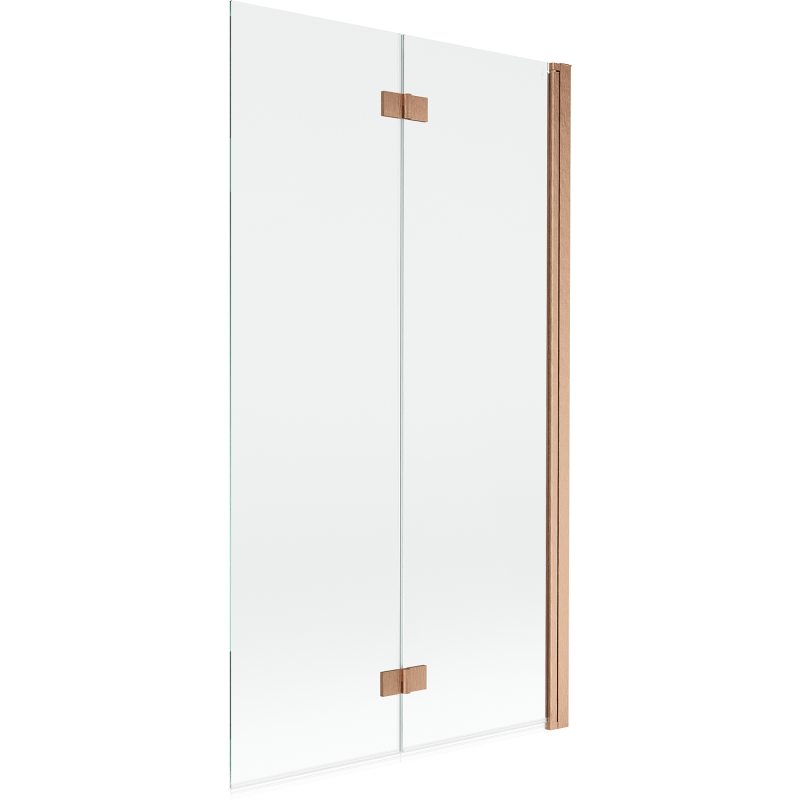 Mexen Mist paroi de douche 2 battants droit 100 x 150 cm, transparent, cuivre brossé - 8A9-100-002-65-00-P
