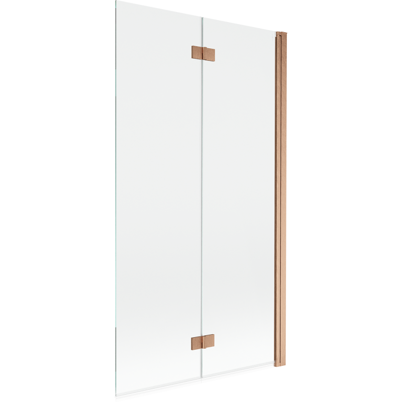 Mexen Mist paroi de douche 2 volets côté droit 100 x 150 cm, transparent, cuivre brossé - 8A9-100-002-65-00-P
