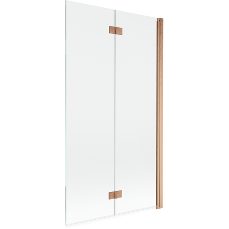 Mexen Mist paroi de douche 2 battants droit 100 x 150 cm, transparent, cuivre brossé - 8A9-100-002-65-00-P