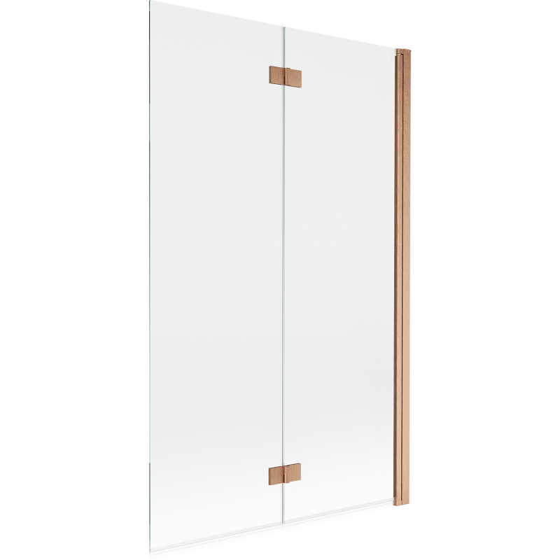 Mexen Mist paroi de douche pliante à deux volets côté droit 110 x 150 cm, transparent, cuivre brossé - 8A9-110-002-65-00-P