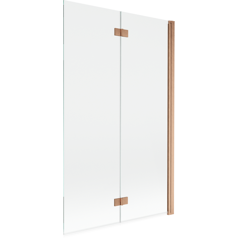 Paroi de douche 2 volets droite Mexen Mist 110 x 150 cm, transparent, cuivre brossé - 8A9-110-002-65-00-P