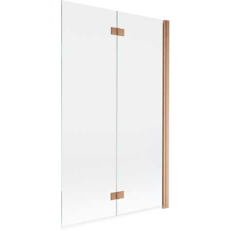Mexen Mist paroi de douche pliante à deux volets côté droit 110 x 150 cm, transparent, cuivre brossé - 8A9-110-002-65-00-P