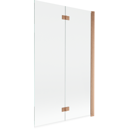 Paroi de douche 2 volets droite Mexen Mist 110 x 150 cm, transparent, cuivre brossé - 8A9-110-002-65-00-P