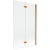 Mexen Mist paroi de douche pliante à deux volets côté droit 110 x 150 cm, transparent, cuivre brossé - 8A9-110-002-65-00-P