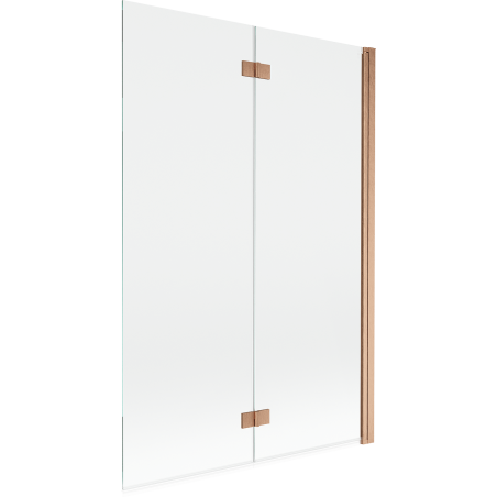 Mexen Mist paroi de douche 2 battants droite 120 x 150 cm, transparent, cuivre brossé - 8A9-120-002-65-00-P