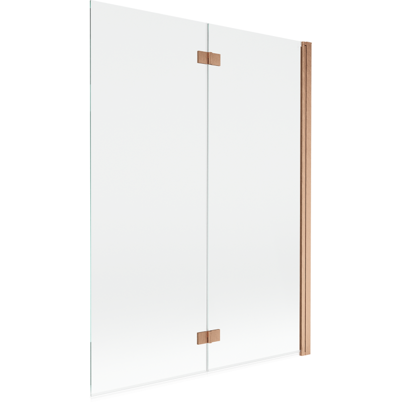 Paroi de douche à deux volets Mexen Mist 130 x 150 cm, transparent, cuivre brossé - 8A9-130-002-65-00-P