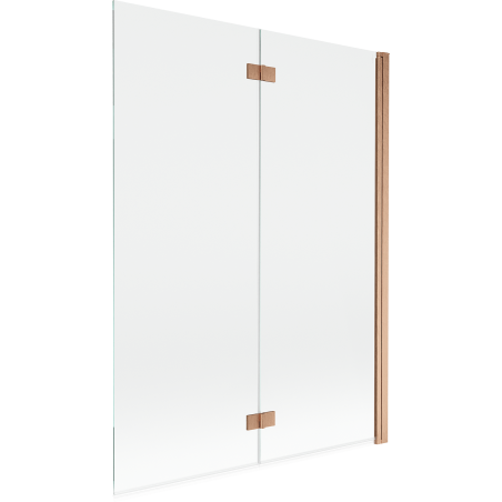Paroi de douche à deux volets Mexen Mist 130 x 150 cm, transparent, cuivre brossé - 8A9-130-002-65-00-P
