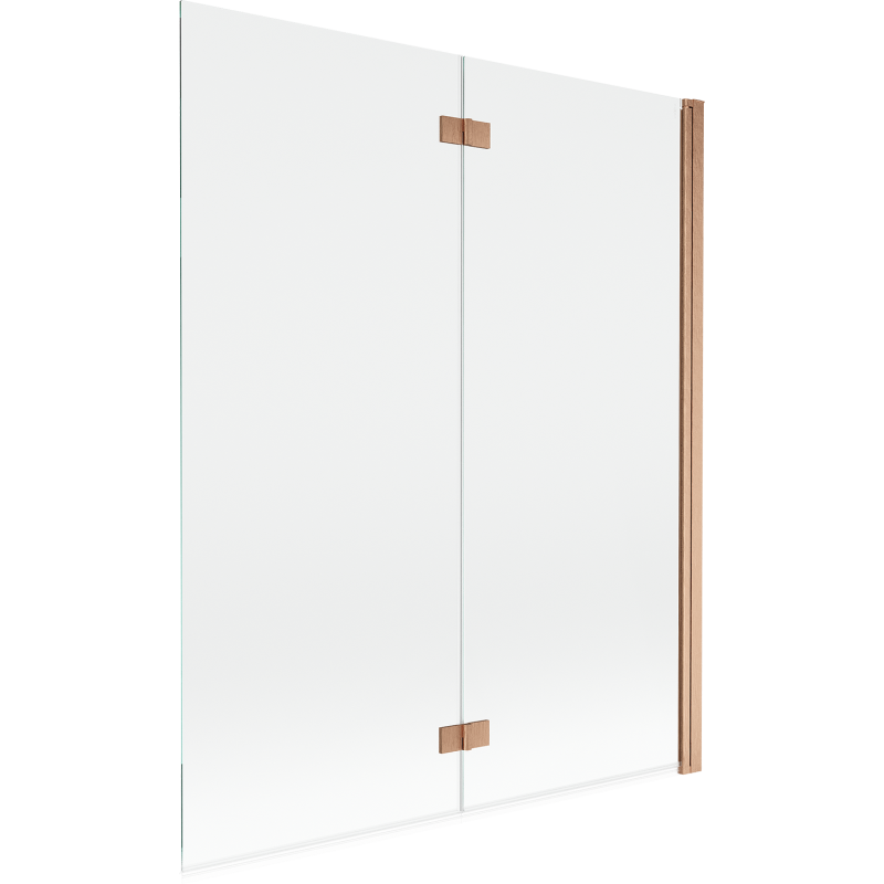 Mexen Mist pare-douche à 2 volets à droite 140 x 150 cm, transparent, cuivre brossé - 8A9-140-002-65-00-P