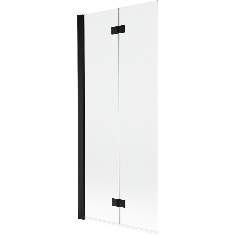 Mexen Mist paroi de douche 2 panneaux gauche 80 x 150 cm, transparent, noir - 8A9-080-002-70-00-L