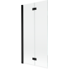 Mexen Mist pare-douche 2 battants gauche 90 x 150 cm, transparent, noir - 8A9-090-002-70-00-L