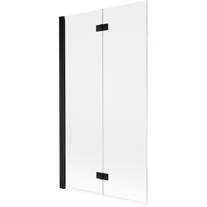 Paroi de douche Mexen Mist à 2 volets côté gauche 100 x 150 cm, transparent, noir - 8A9-100-002-70-00-L