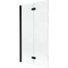 Paroi de douche Mexen Mist à 2 volets côté gauche 100 x 150 cm, transparent, noir - 8A9-100-002-70-00-L