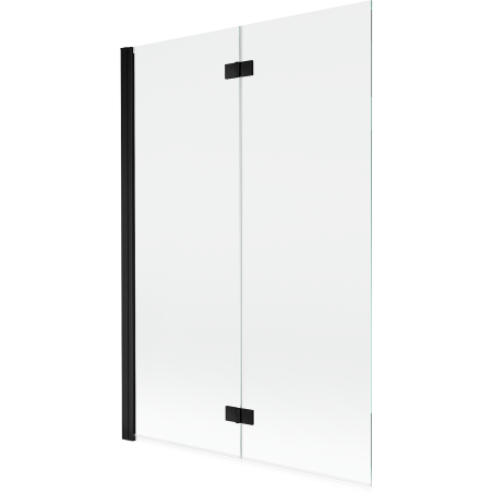 Paroi de douche Mexen Mist à 2 volets gauche 120 x 150 cm, transparent, noir - 8A9-120-002-70-00-L