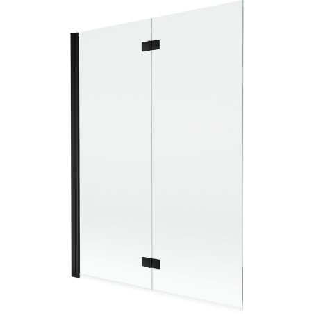 Mexen Mist paravent de baignoire 2 panneaux gauche 130 x 150 cm, transparent, noir - 8A9-130-002-70-00-L