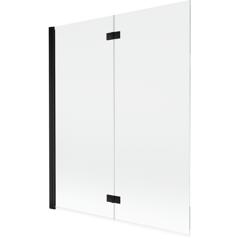 Mexen Mist paroi de baignoire à 2 volets gauche 140 x 150 cm, transparent, noir - 8A9-140-002-70-00-L