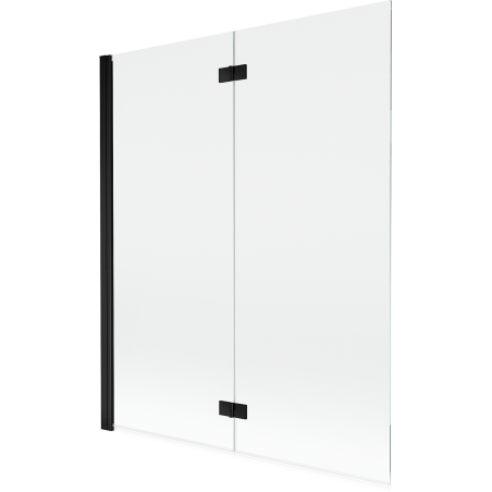 Mexen Mist paroi de baignoire 2 panneaux gauche 140 x 150 cm, transparent, noir - 8A9-140-002-70-00-L