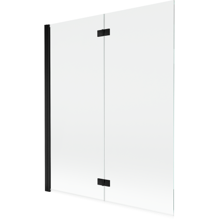 Mexen Mist paroi de baignoire à 2 volets gauche 140 x 150 cm, transparent, noir - 8A9-140-002-70-00-L