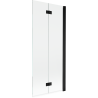 Mexen Mist paroi de baignoire à 2 volets droite 80 x 150 cm, transparent, noir - 8A9-080-002-70-00-P
