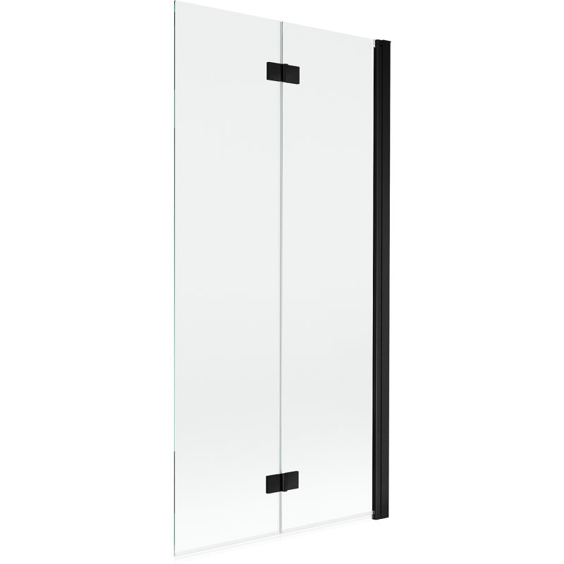 Paroi de baignoire Mexen Mist 2 panneaux, droite 90 x 150 cm, transparent, noir - 8A9-090-002-70-00-P