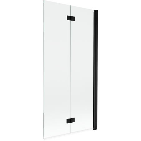 Paroi de baignoire Mexen Mist 2 panneaux, droite 90 x 150 cm, transparent, noir - 8A9-090-002-70-00-P