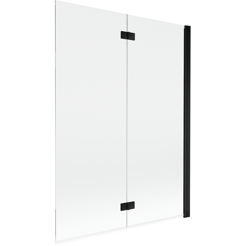 Paroi de douche à 2 volets Mexen Mist droite 130 x 150 cm, transparent, noir - 8A9-130-002-70-00-P