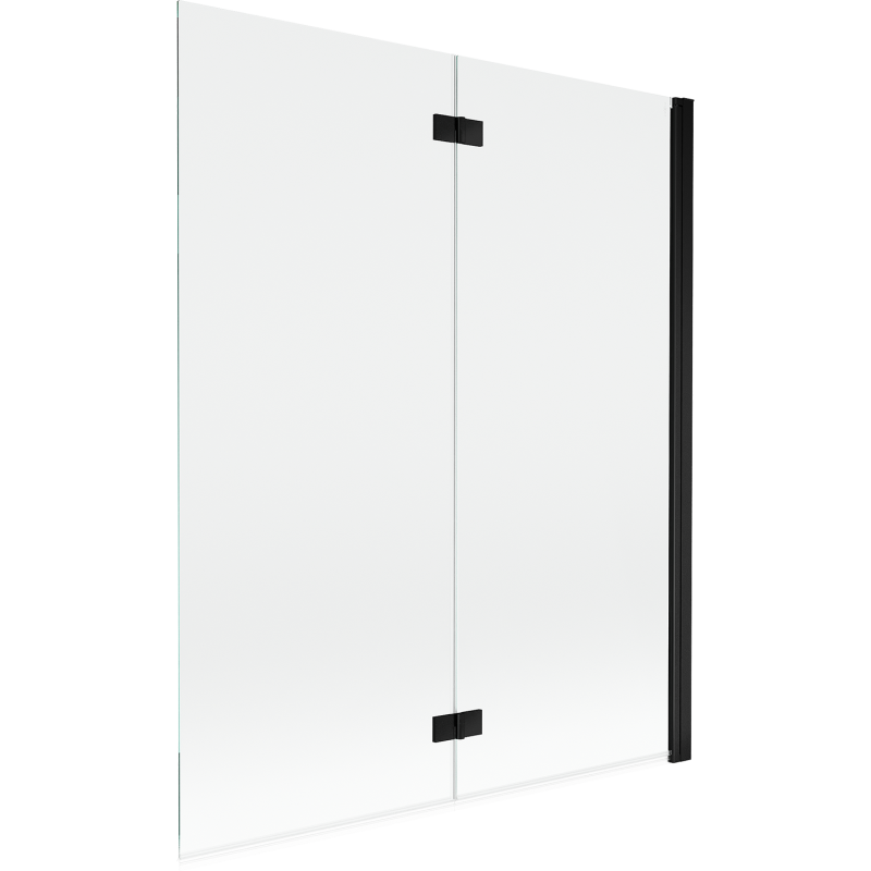 Paroi de douche Mexen Mist à 2 panneaux droite 140 x 150 cm, transparent, noir - 8A9-140-002-70-00-P