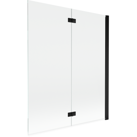 Paroi de douche Mexen Mist à 2 panneaux droite 140 x 150 cm, transparent, noir - 8A9-140-002-70-00-P