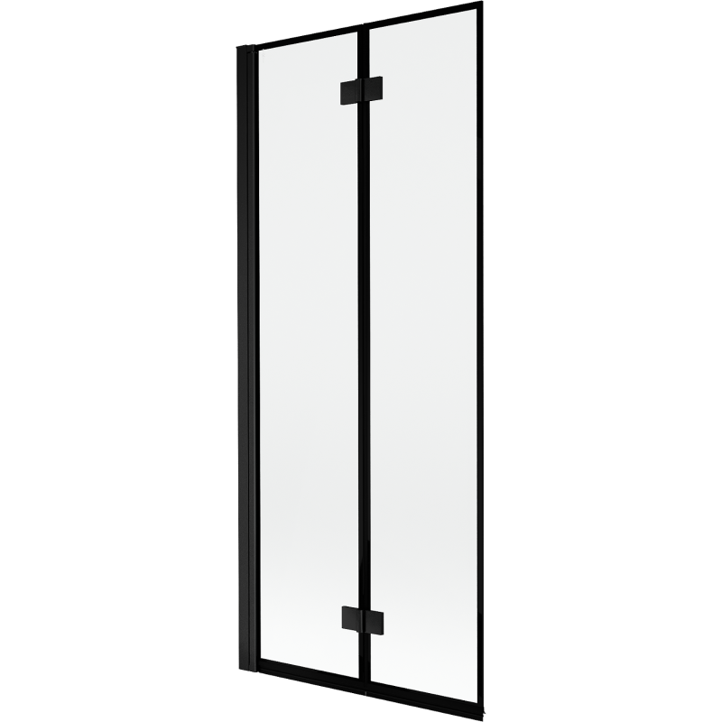 Mexen Mist écran de douche à 2 volets gauche 80 x 150 cm, cadre noir, noir - 8A9-080-002-70-70-L