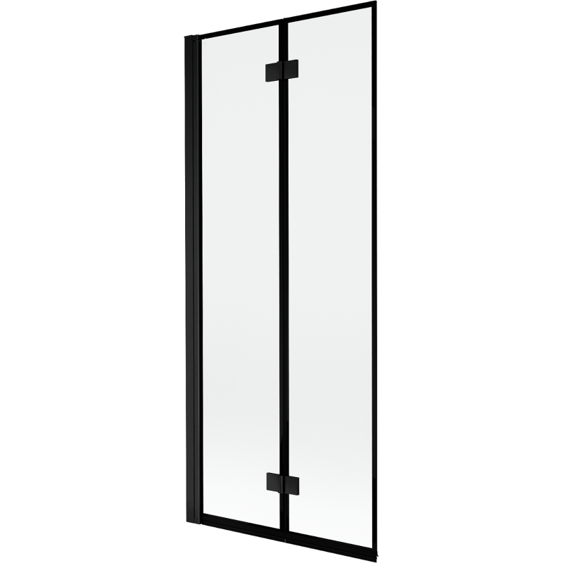 Mexen Mist paroi de baignoire à 2 battants gauche 80 x 150 cm, cadre noir, noir - 8A9-080-002-70-70-L