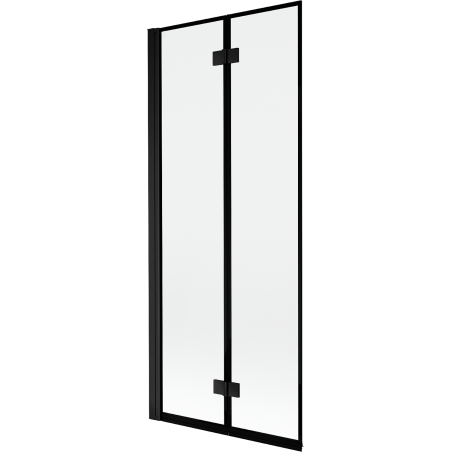 Mexen Mist paroi de baignoire à 2 battants gauche 80 x 150 cm, cadre noir, noir - 8A9-080-002-70-70-L