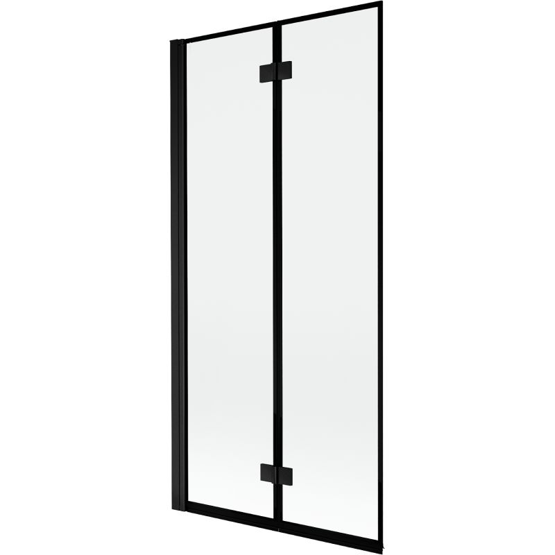 Mexen Mist paravent de douche à 2 battants, gauche 90 x 150 cm, cadre noir, noir - 8A9-090-002-70-70-L