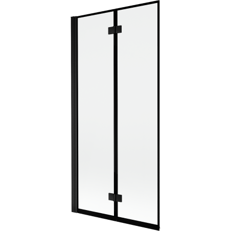 Mexen Mist paravent de douche à 2 battants, gauche 90 x 150 cm, cadre noir, noir - 8A9-090-002-70-70-L