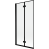 Mexen Mist paravent de douche à 2 battants, gauche 90 x 150 cm, cadre noir, noir - 8A9-090-002-70-70-L
