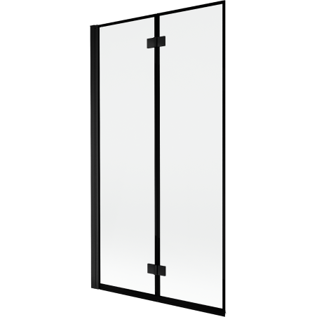 Mexen Mist paroi de baignoire 2 volets gauche 100 x 150 cm, cadre noir, noir - 8A9-100-002-70-70-L