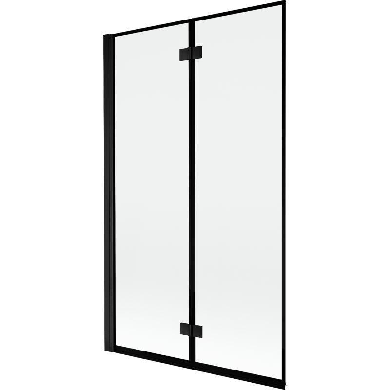 Mexen Mist paroi de douche à 2 battants gauche 110 x 150 cm, cadre noir, noir - 8A9-110-002-70-70-L