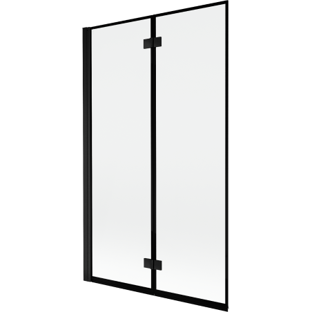 Paroi de bain Mexen Mist 2 volets côté gauche 110 x 150 cm, cadre noir, noir - 8A9-110-002-70-70-L